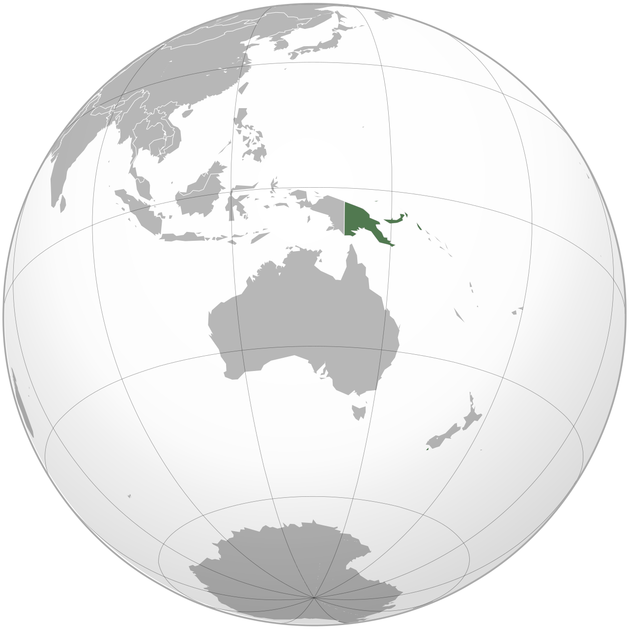 Vị trí của PAPUA NEW GUINEA trên bản đồ thế giới